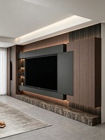 Meuble TV en alliage d'aluminium, résistant au feu, antirouille, étanche, taille personnalisée, style moderne pour salon, hôtel, villa