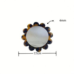 High-End Portable Mini Makeup <b>Mirror</b> <b>Compact</b> Retro Acetic Acid Plate Sunflower Custom Logo Pocket <b>Mirror</b> Girls High Visibility - Product Image 5