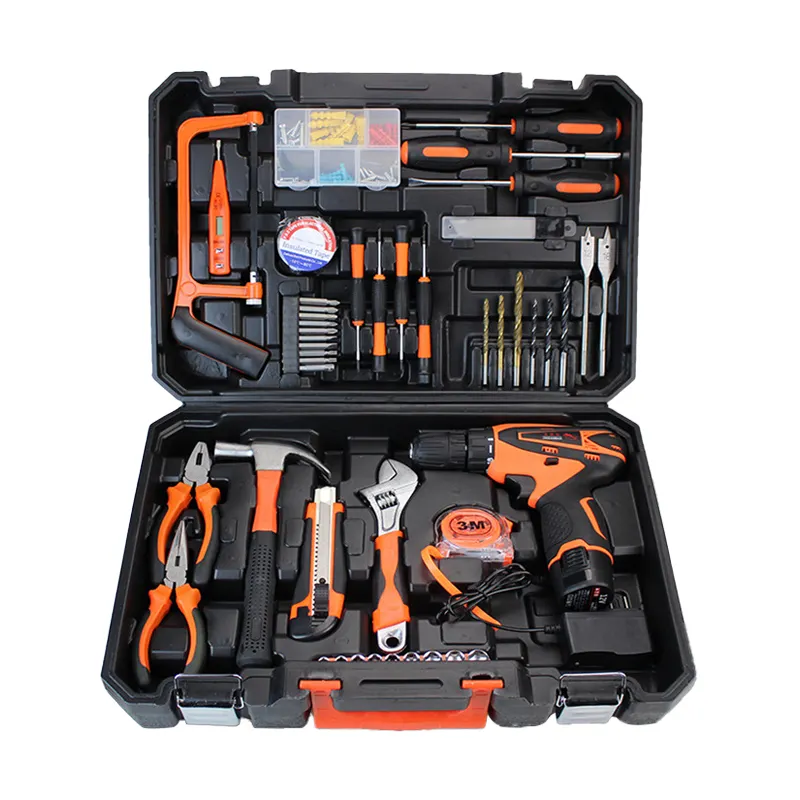 Household tools 47pcs power tools kit set electric screwdriver lithium electric drill tool set