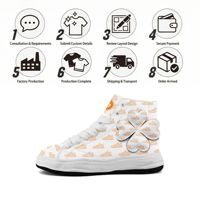 Chaussures en toile à tige haute personnalisées avec logo d'usine, OEM/ODM, confortables, respirantes, tendance, à lacets, baskets décontractées pour hommes
