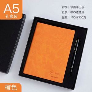 <b>Custom</b> Logo Printed Blue PU Leather Fabric Hardcover Eco A5 Business Office Stationery <b>Diary</b> Lay Flat Portable Dot Grid PP - Product Image 6