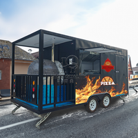 BBQ Food Truck Chariot Pizza Burger Crème Glacée Café En Acier Inoxydable En Plein Air Mobile Alimentaire Remorque Restaurants
