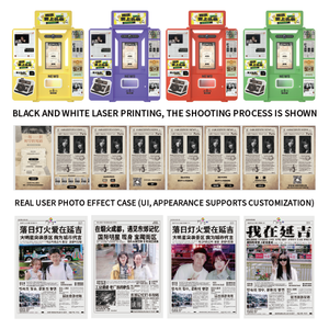 Photomaton <span class=keywords><strong>en</strong></span> métal de style journal incurvé compatible avec les appareils <span class=keywords><strong>photo</strong></span> reflex numériques/appareils <span class=keywords><strong>photo</strong></span>, avec écran tactile de 27 pouces pour les centres commerciaux, la vente au détail et les événements de marque - Product Image 4