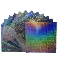 Meilleures ventes transfrontalières : 14 types de papier cartonné argenté à motifs laser, papier métallisé A4, effet irisé, 250 g, recyclable