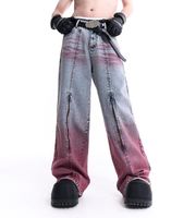 DiZNEW 2025 Jeans pour hommes à jambes larges peints en macao sur mesure, un article à la mode, sont vendus directement par les fabricants américains