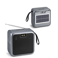 Speaker Bluetooth Tenaga Surya L8SUN dengan Radio FM, Speaker Bass 3D Nirkabel Portabel, Pengisian Daya Surya, Speaker untuk Berkemah di Luar Ruangan