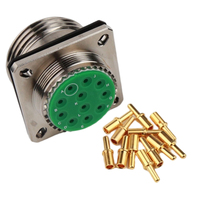 Conector Circular de Aviación Serie GJB599 MIL-C-85409 MIL-DTL-38999 Latón Plateado IP67/IP68/IP69 -60~+175