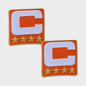 ป้ายปักตราสัญลักษณ์กัปตันสีดำแบบกำหนดเองสำหรับขายส่ง (ดาวทอง 4 ดวง) ป้ายปักแบบรีดติด สำหรับหมวกฟุตบอล เบสบอล ซอ<span class=keywords><strong>ค</strong></span>เกอร์ ฮอกกี้ ที่ทำจากผ้าสักหลาดเรืองแสง - Product Image 2