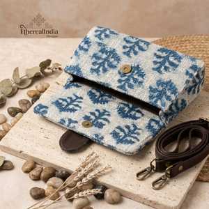 Handmade Hand Block Print Laptop <b>Tote</b> Bag with Two Handles Zipper Closure Cotton Lining <b>Nylon</b> Unisex Clutch - Product Image 2