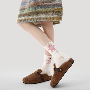 Customizable Warm Coral Fleece <strong>Socks</strong> for Women Autumn and Winter Thickened Cute <strong>Socks</strong> Cartoon Animal Plush Mid-calf Women <strong>Socks</strong> - Product Image 3