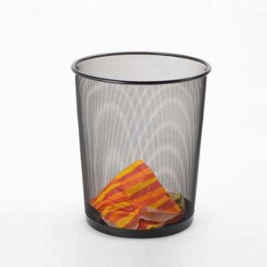 Cesto de basura de oficina de malla metálica de 6 galones, cesto de basura abierto de alambre metálico para escritorio, contenedor de reciclaje. - Product Image 1