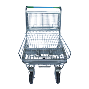 Heavy Duty Warehouse Transport Cargo Trolley Flat Wire Platform <strong>Cart</strong> 500kg Logistics Material Handling <strong>Transporter</strong> with 4 Wheels - Product Image 6