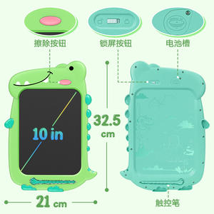 Tablette d'écriture LCD Jouets 10 pouces Doodle Board Cadeaux pour tout-petits Dinosaure Drawing Pad ou Board Cadeaux d'anniversaire de Noël pour les enfants. - Product Image 4