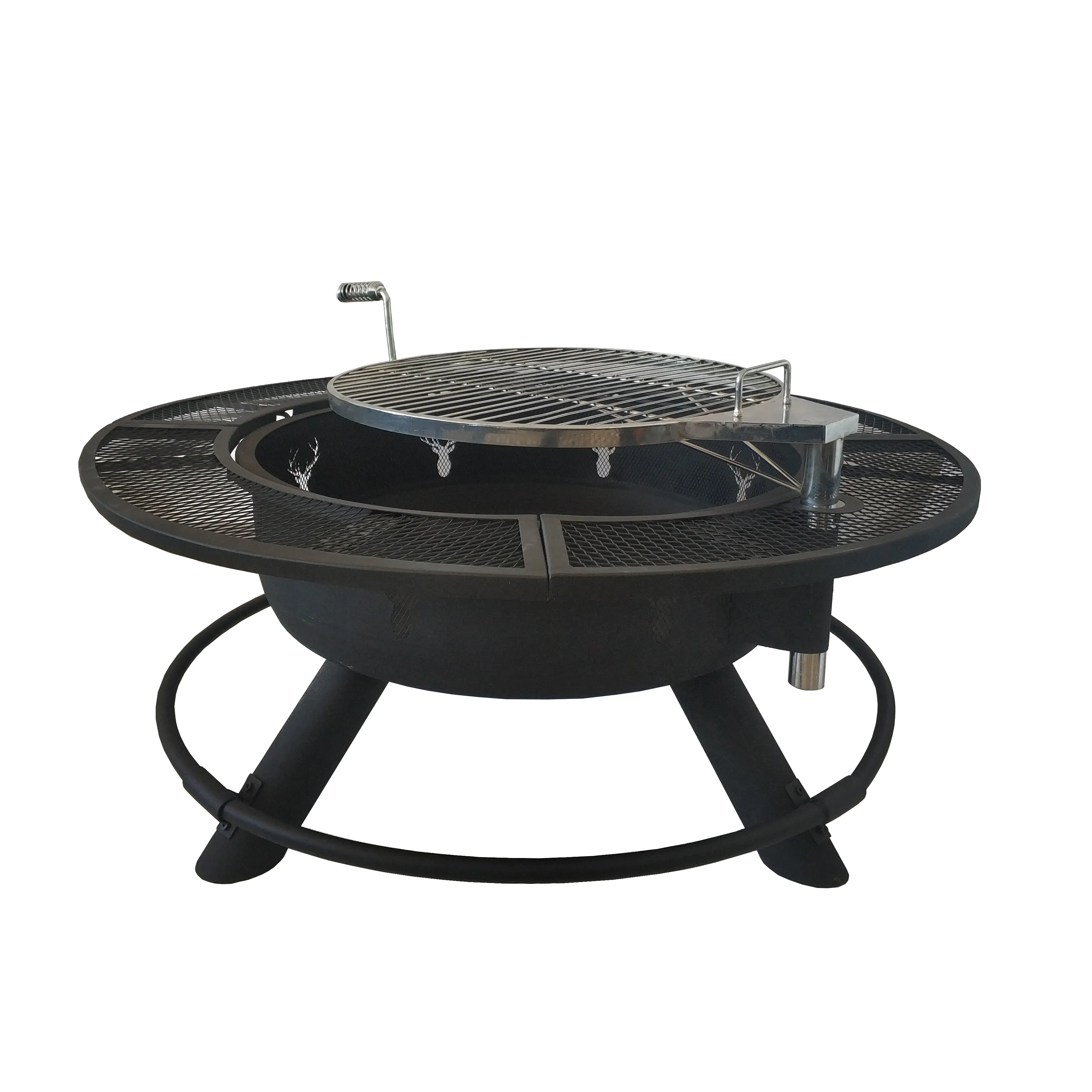 Grote Stalen Vuurkorf Bbq Grill Voor Tuin Patio Houtkachel Makkelijk Schoon