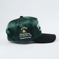 Gorra de Golf de 5 Paneles con Diseño Nuevo y Bordado, Tela Satinada, Hebilla Ajustable, Visera Curva, Gorras con Logotipo Personalizado