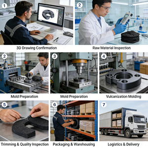 Vente en gros d'usine de produits en caoutchouc personnalisés de haute qualité, de pièces de formes spéciales et de services de découpe diversifiés - Product Image 6