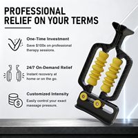 Rouleau de massage musculaire adaptatif pour bras et jambes, avec base à ressort, rouleaux ondulés de contour pour points de pression, pour la récupération des poignets, biceps et mollets, durable