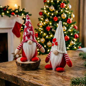 Muñecos Navideños Hechos a Mano sin Rostro para Decoración de Mesa, Gnomos de Peluche Tejidos, Tomte Nórdico, Decoración para Fiestas Navideñas y el Hogar - Product Image 3