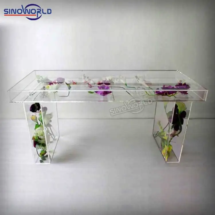 Table de mariage en plexiglas transparent, meuble pour banquet, hôtel, décor acrylique, cristal, offre spéciale