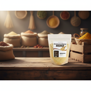 Graines de sésame grillées séchées, pressées à froid, biologiques, emballage alimentaire refermable sécurisé, 100% naturel, agriculture, sauces, salades - Product Image 1