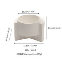 Pot vide simple au design créatif pour la décoration de la maison, récipient à bougie avec logo personnalisé, diffuseur de parfum en céramique, pot à bougie