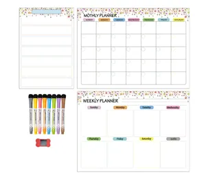 Kalender Mingguan Magnetik Penghapus Kering (Organizer/Perencana) untuk Kulkas Dapur