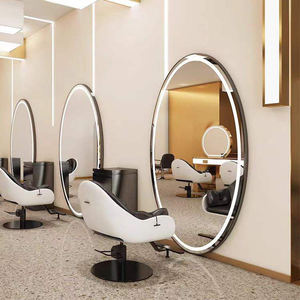 Miroir de <span class=keywords><strong>coiffeur</strong></span> mural ovale rond lumineux à écran tactile intelligent moderne <span class=keywords><strong>CF</strong></span> pour salle de bain - Product Image 5
