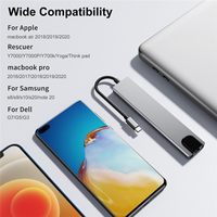 SYONG Estación de Conexión 8 en 1 Displaylink a Precio Inmejorable, RJ45 100Mbs, HDMI 4K, USB3.0, USB2.0, Tipo C, SD, TF, PD para Computadora Portátil