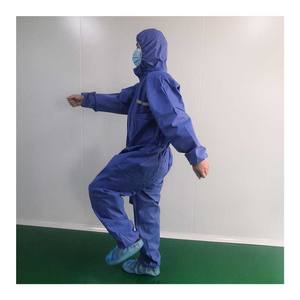 معاطف لباس السلامة يمكن التخلص منها بشريط عاكس تستخدم كملابس السلامة في العمل - Product Image 4