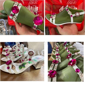 Sandalias de Tacón Grueso con Pedrería, Diseño Sexy con Punta Abierta, Moda Primavera Verano 2026, Personalizadas para Mujer - Product Image 2