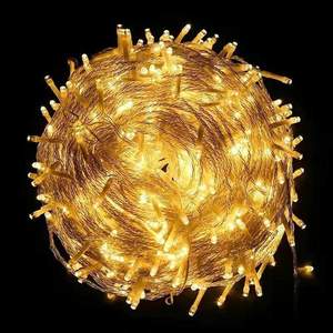 MQ Tenda Luminosa a <span class=keywords><strong>LED</strong></span> in Rame da 10m, 100 <span class=keywords><strong>LED</strong></span>/Luce Bianca Calda, Impermeabile IP44, Decorazione per <span class=keywords><strong>Albero</strong></span> <span class=keywords><strong>di</strong></span> <span class=keywords><strong>Natale</strong></span> <span class=keywords><strong>con</strong></span> Spina US/EU, Dimmerabile, CRI 75 - Product Image 1