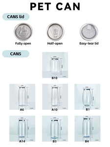 Nhà Máy Nicro Bán Buôn Tùy Chỉnh Rõ Ràng <span class=keywords><strong>Pet</strong></span> Lon Với Nắp Đậy Cho Nước Trái Cây Uống Nước Giải Khát Soda Bao Bì Chất Lượng Cao Nhựa Lọ - Product Image 3