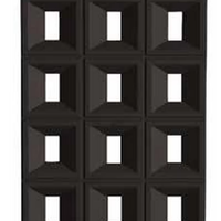 Brique creuse en PU, modèle de bloc de construction à 9 trous, pour décoration murale intérieure, avec motif de balcon incliné et motif à neuf grilles, couleur rouge, composant Ins