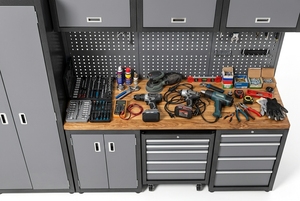Ensemble <span class=keywords><strong>de</strong></span> rangement pour garage et atelier : armoires, établi, outils et organiseurs |   Directement du fabricant - Product Image 4