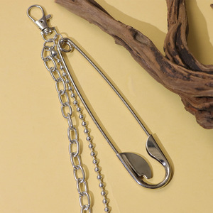 European Fashion Trend Double Layer Metal Waist Chain With <b>Large</b> Brooch Pendant For Daily Wear Hip Hop Style - Product Image 3