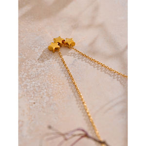 JINYOU 2231 Charm, Collar de Acero Inoxidable Chapado en Oro de 18K, Joyería Impermeable, Collar con Colgante de Estrella Pentagrama, Moderno y a la Moda - Product Image 2