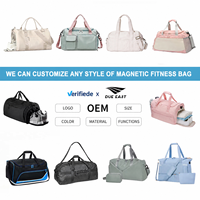 Sac fourre-tout unisexe personnalisé avec logo, couleur unie, durable, portable, grande capacité, sac à main en nylon, résistant à l'eau, polyester, yoga