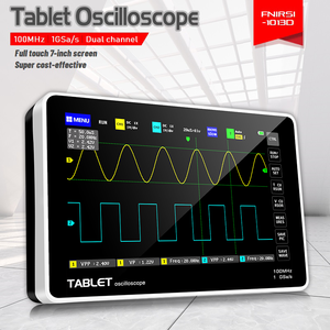 Oscilloscope numérique FNIRSI 1013D, tablette numérique, double canal, bande passante 100M, fréquence d'échantillonnage 1GS, mini oscilloscope numérique - Product Image 3
