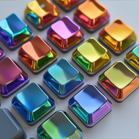 Plaque de clavier en aluminium anodisé multicolore personnalisé Usinage CNC Boîtier de clavier mécanique Pièces d'usinage CNC
