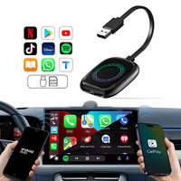 Mini Adaptador Inalámbrico 3 en 1 con IA, 4GB 32GB, Plug&Play, CarPlay, Android Auto, Transmisión de Video, CPU de Cuatro Núcleos, Universal para Apple