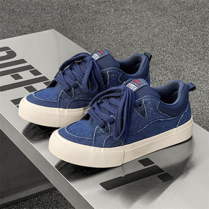 Hot-selling XuanWu Wine <b>Red</b> Men's Genuine <b>Leather</b> Lace-up Striped Loafers Korean Style Fashion Trend Sports Casual Skate <b>Shoes</b> - Product Image 1