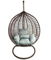 Siège suspendu en rotin prix de revient d'usine œuf suspendu balançoire de jardin chaise patio osier larme balançoire double chaise