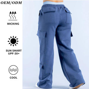 <span class=keywords><strong>Pantaloni</strong></span> <span class=keywords><strong>Cargo</strong></span> OEM di Alta Qualità Personalizzati Joggers Casual <span class=keywords><strong>Pantaloni</strong></span> Sportivi della Tuta a Gamba Larga in Cotone Larghi e Dritti da <span class=keywords><strong>Donna</strong></span> - Product Image 2
