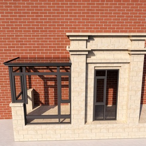 Structure en aluminium sur mesure pour véranda avec panneaux de verre de sécurité feuilleté pour terrasse sur toit, appartement, immeuble de grande hauteur - Product Image 2