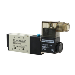 โซลินอยด์วาล์ว Pneulead รุ่น 4V210-08 DC24V 3W IP65 ขนาดพอร์ต 1/2 นิ้ว วาล์วควบคุมลมและน้ำ - Product Image 1