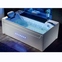 Baignoire de luxe pour 1 personne, massage, jacuzzi, spa, lumière colorée, baignoire intérieure, jacuzzi