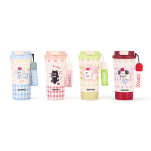 Ruiying Stainless Steel Insulated Coffee Cup With Straw And Strap For Girls 500Ml - Product Image 4