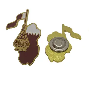 Qatar National Day Geschenke Magnet Pin Abzeichen