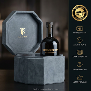 Botella de <span class=keywords><strong>Vino</strong></span> Helado de Lujo de 375 ml, Caja de Regalo Verde Bosque, Papel de Aluminio Dorado Rosa, Regalo de Navidad, Solución de Agencia de Diseño Integrado - Product Image 1