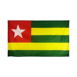 Produk Baru Bendera Togo Poliester Desain Kustom Jahitan Ganda